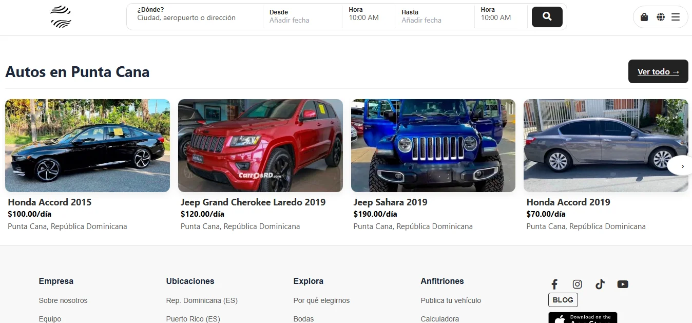 Marketplace autos — desktop