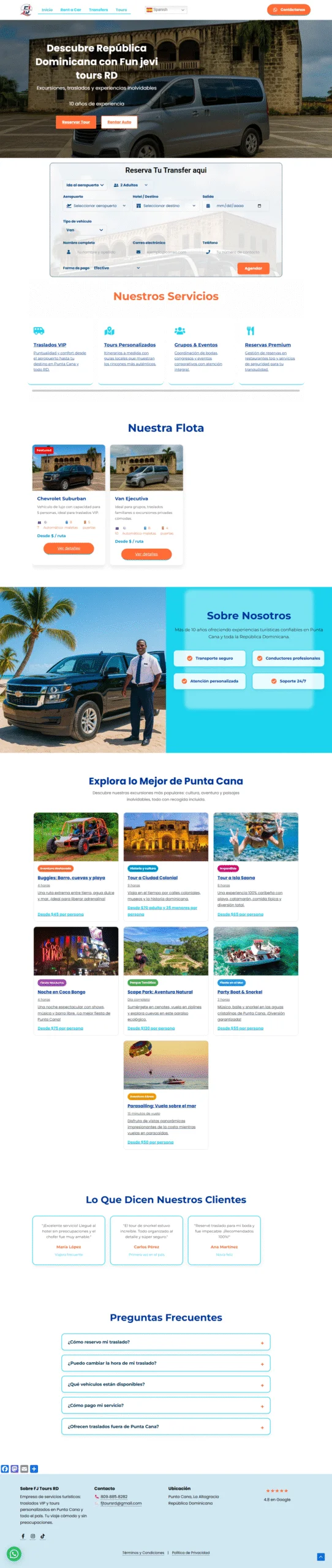 Sitio Turismo — captura completa